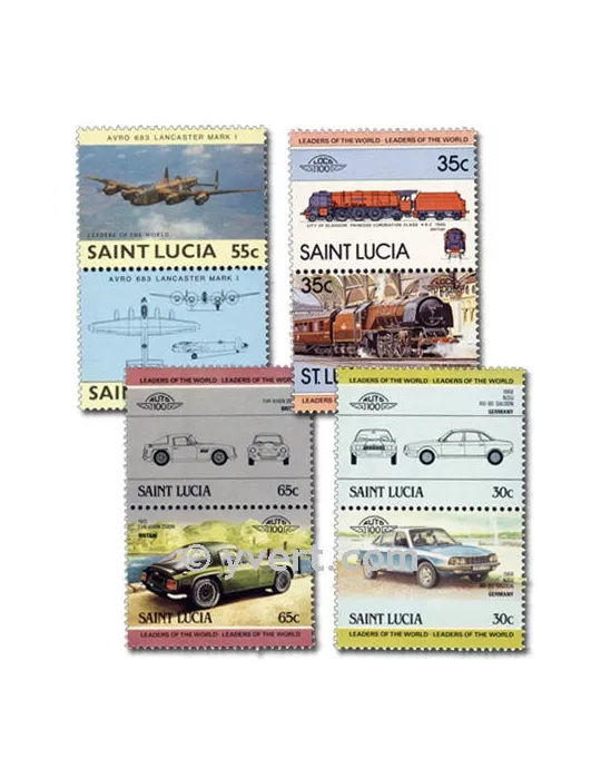 STE LUCIE : pochette de 25 timbres (Oblitérés)*