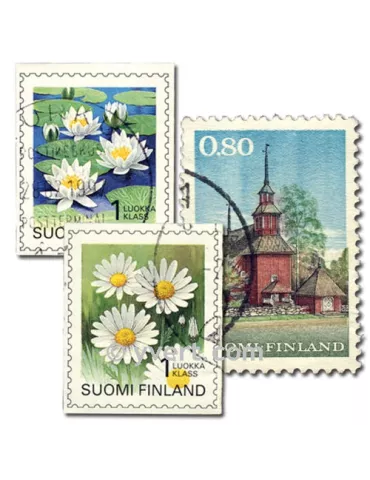 FINLANDE : pochette de 200 timbres (Oblitérés)