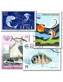 POISSONS : pochette de 100 timbres (Oblitérés)