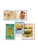 SCULPTURES : pochette de 100 timbres (Oblitérés)