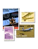 AVIONS : pochette de 100 timbres (Oblitérés)
