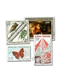 CENTRAFRIQUE : pochette de 50 timbres (Oblitérés)