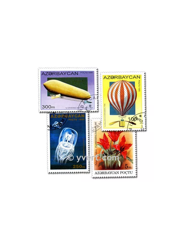 AZERBAIDJAN : pochette de 75 timbres (Oblitérés)