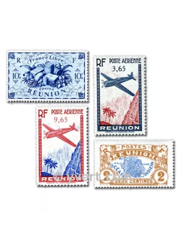 REUNION CFA : pochette de 25 timbres (Oblitérés)