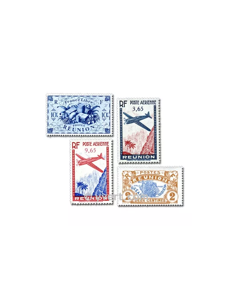 REUNION CFA : pochette de 25 timbres (Oblitérés)