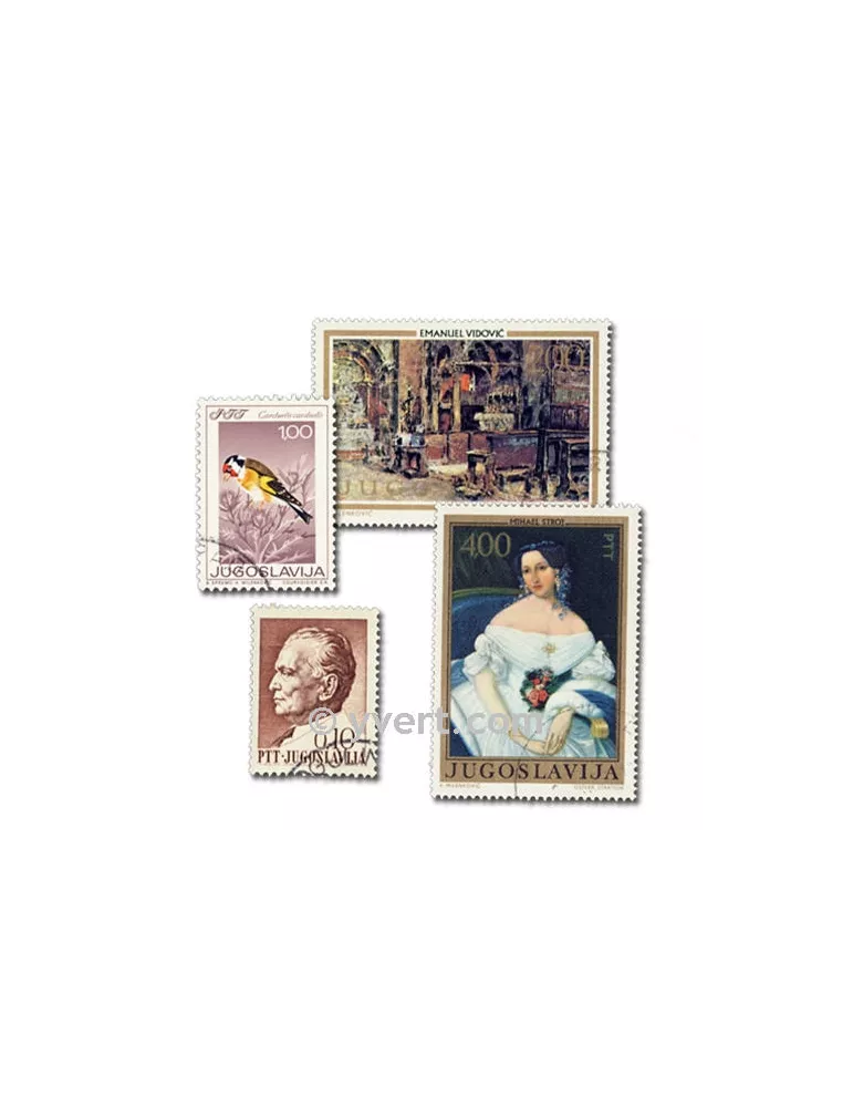 YOUGOSLAVIE : pochette de 500 timbres (Oblitérés)