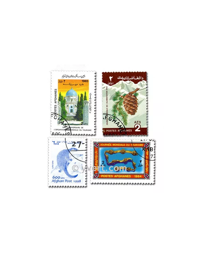 AFGHANISTAN : pochette de 200 timbres (Oblitérés)