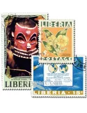 LIBERIA : pochette de 300 timbres (Oblitérés)