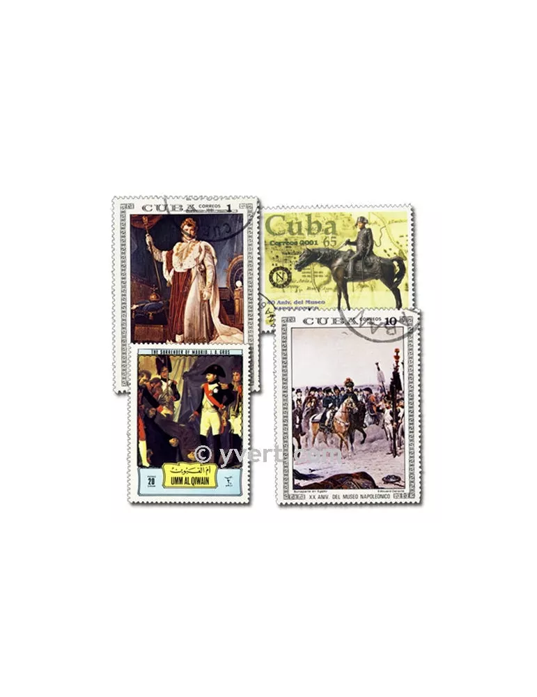 NAPOLEON : pochette de 100 timbres (Oblitérés)