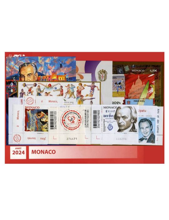 n° 3412/F3469 - Timbre Monaco Année complète (2024)