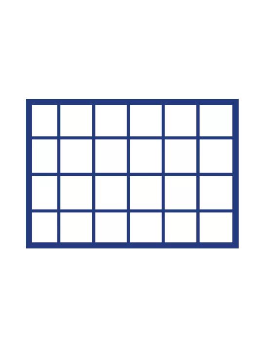 PLATEAU MALETTE DIAMANT (24 CASES CARREES : 46mm ) - SAFE®