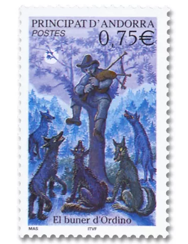 n° 589 -  Timbre Andorre Poste