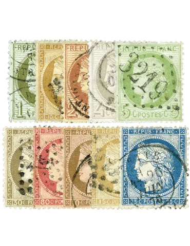 n° 50/60A obl. (Qualité : B) - Type Cérès dentelé (IIIe République)