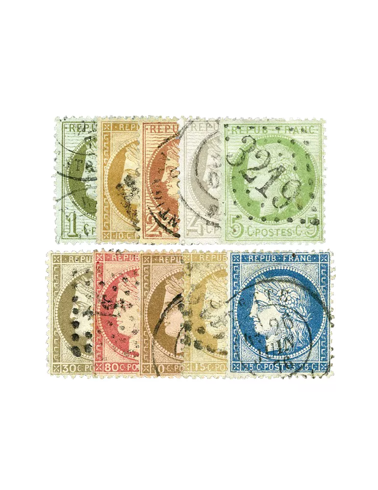 n° 50/60A obl. (Qualité : B) - Type Cérès dentelé (IIIe République)