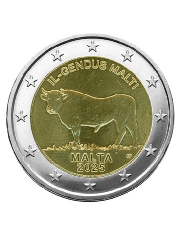 2 EURO COMMEMORATIVE 2025 : MALTE (Le Boeuf Maltais)