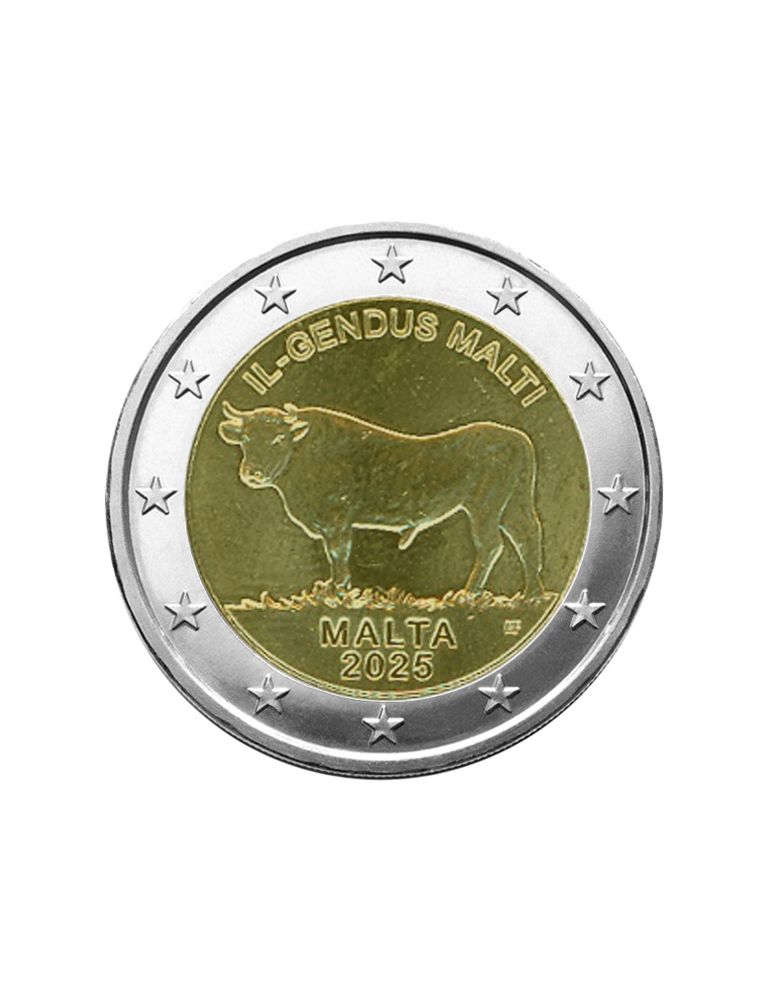 2 EURO COMMEMORATIVE 2025 : MALTE (Le Boeuf Maltais)