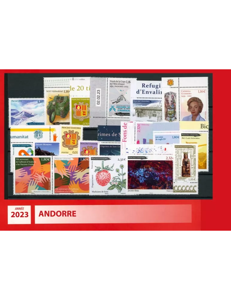 n° 885/903 -  Timbre Andorre Année complète (2023)
