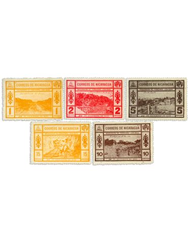 n° 586/590 - Timbre NICARAGUA Poste