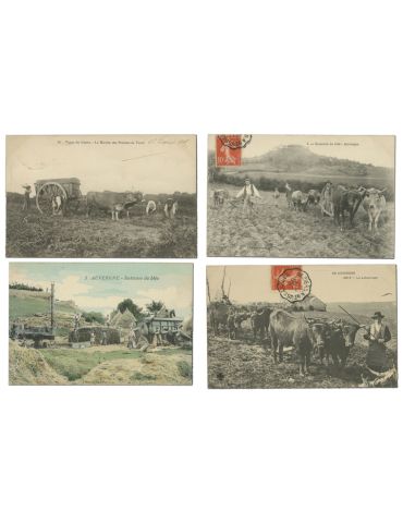 4 CPA - Timbre FRANCE Cpa