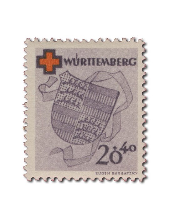 n° 38/41* - Timbre WURTEMBERG Poste