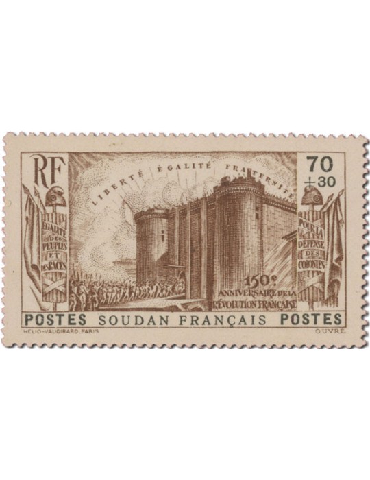 n° 105/109** - Timbre SOUDAN Poste