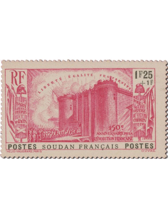 n° 105/109** - Timbre SOUDAN Poste