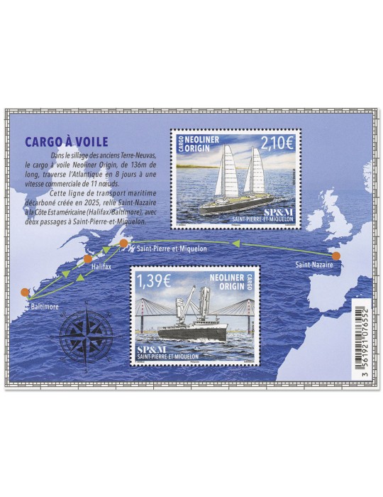 n° F1359 - Timbre Saint-Pierre et Miquelon Poste (BLOC CARGO NEOLINE - 12 25 111)