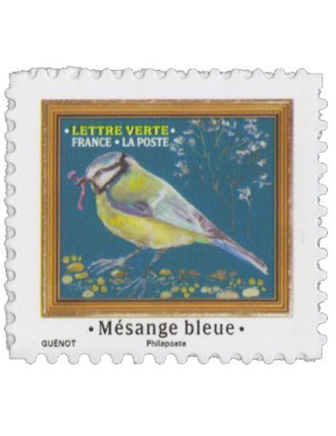 FRANCE : FEUILLE ADHESIVE LA MESANGE BLEUE