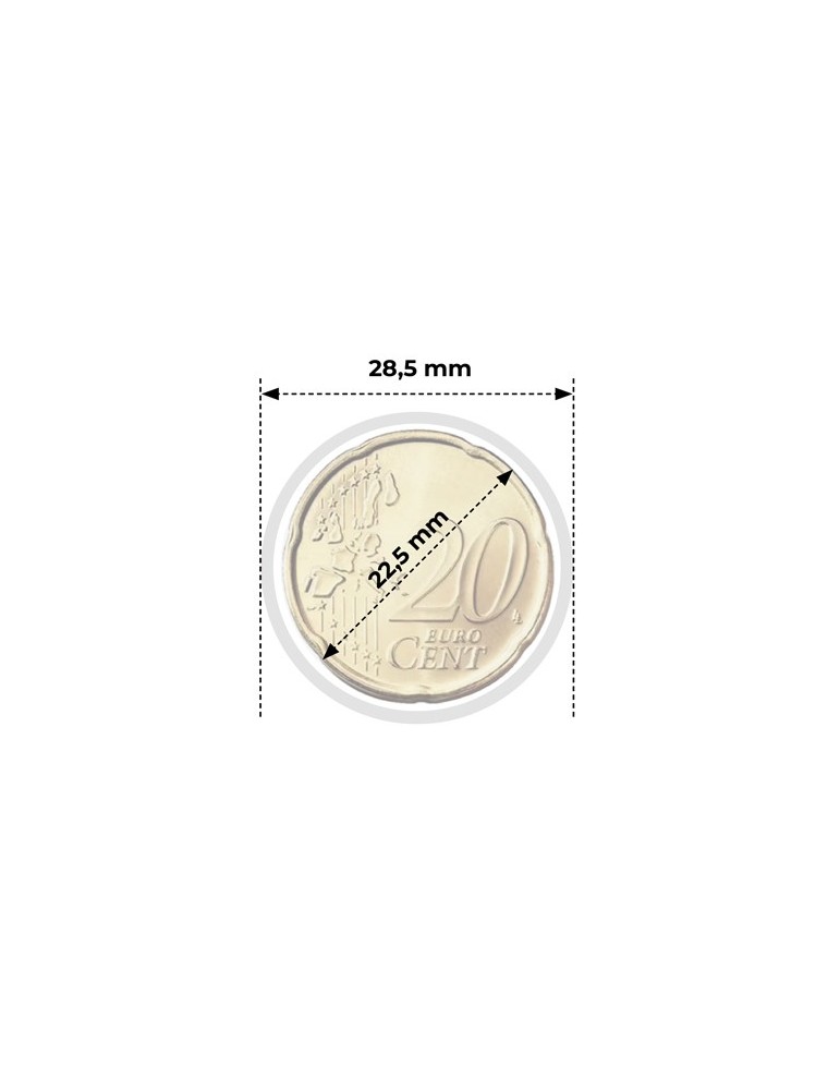 CAPSULES : 22.5 mm - POUR 20 CENT