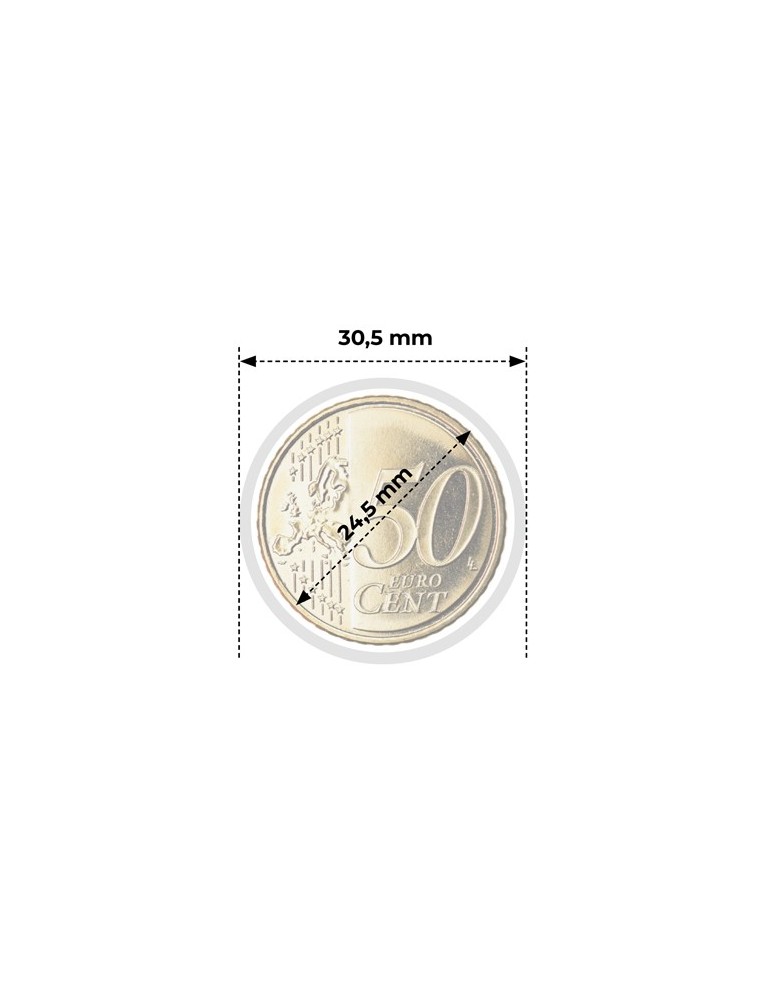 CAPSULES : 24.5 mm - POUR 50 CENT