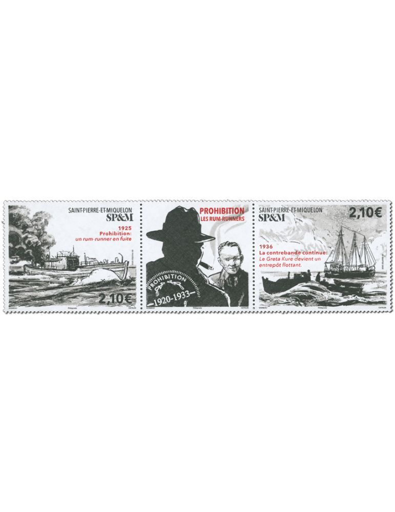 n° 1361/1362 - Timbre Saint-Pierre et Miquelon Poste (TRYPTIQUE LES RUM RUNNERS - 12 25 057)