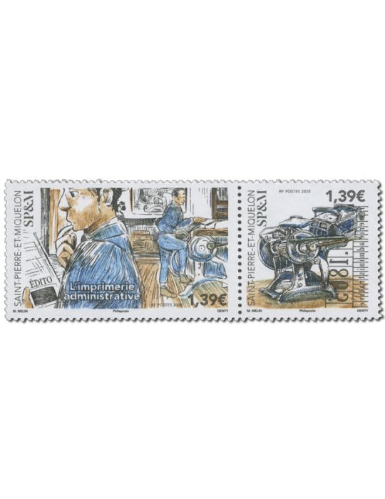 n° 1363/1364 - Timbre Saint-Pierre et Miquelon Poste (DYPTIQUE L'IMPRIMERIE ADMINISTRATIVE - 12 25 058)