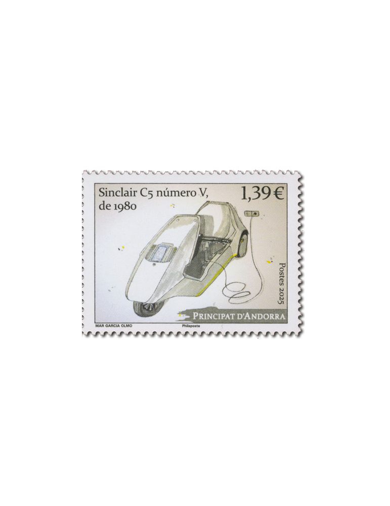 n° 938 - Timbre ANDORRE Poste (SINCLAIR C5 - 14 25 111)
