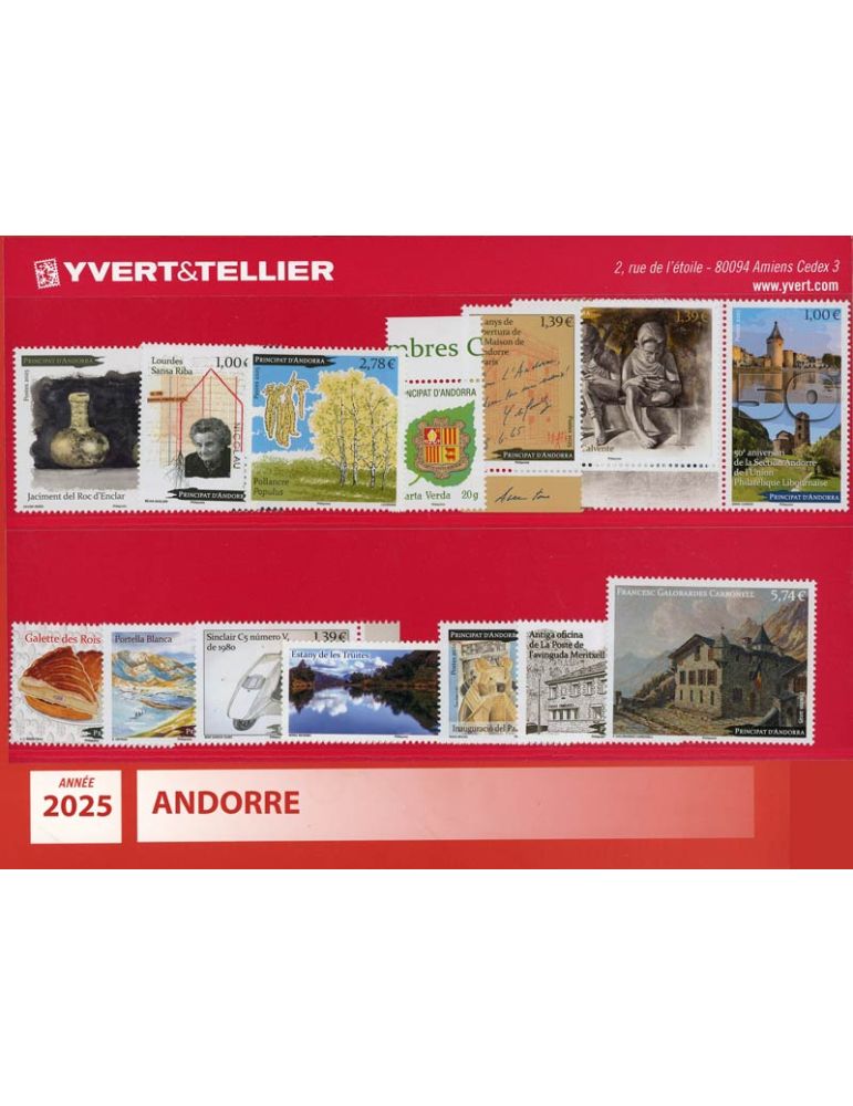 n° 920/938 -Timbre Andorre Année complète (2025)