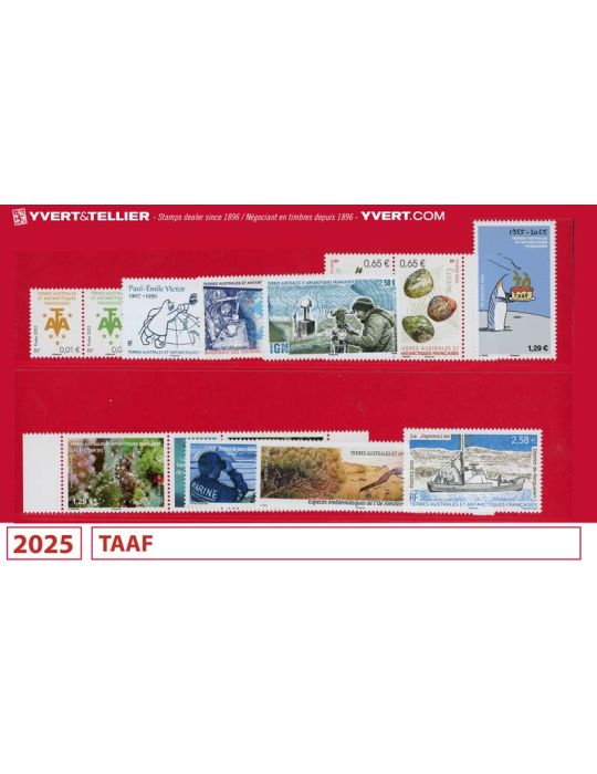 n° 1102/1136 - Timbre TAAF Année complète (2025)
