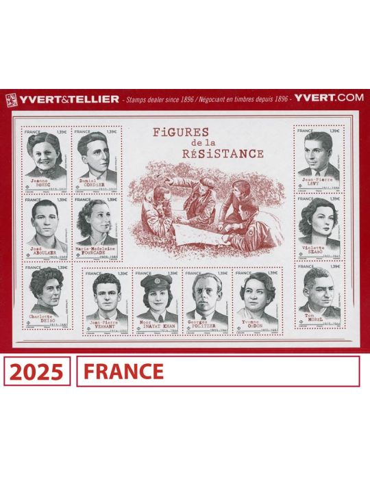 n° 5838/5945 - Timbre France Année complète (2025)
