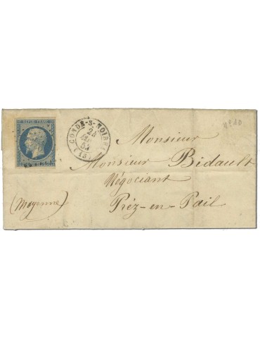 n° 10 obl. sur lettre - Timbre FRANCE Poste