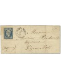 n° 10 obl. sur lettre - Timbre FRANCE Poste