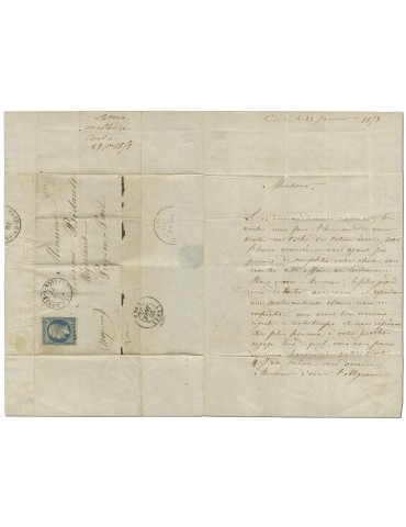 n° 10 obl. sur lettre - Timbre FRANCE Poste 2