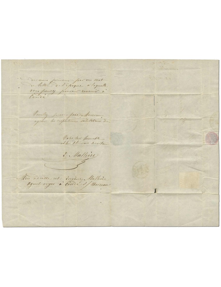 n° 10 obl. sur lettre - Timbre FRANCE Poste