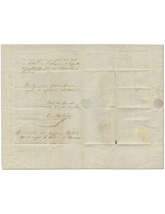 n° 10 obl. sur lettre - Timbre FRANCE Poste