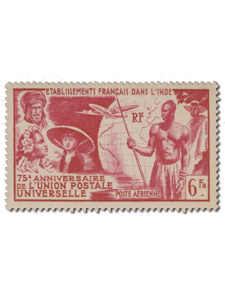 n° 21** - Timbre INDE  Poste Aerienne