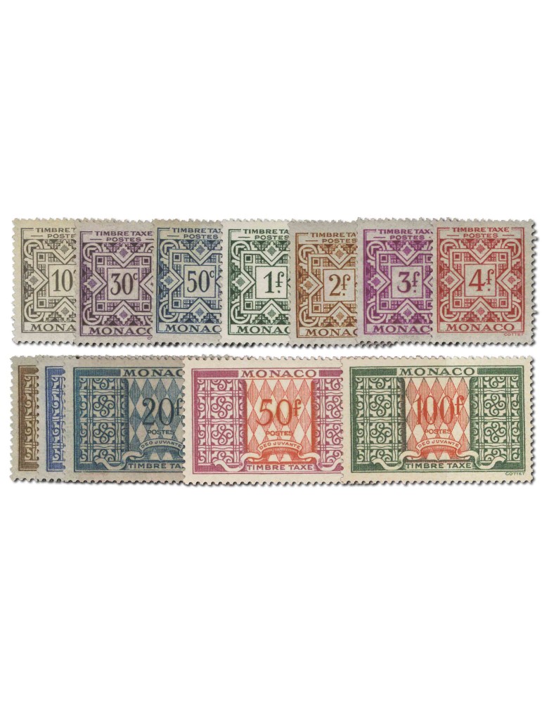 n° 29/39* - Timbre MONACO Taxe
