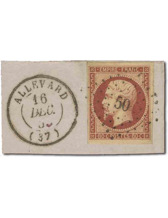 n° 17A obl. TB sur fragment - Timbre FRANCE Poste