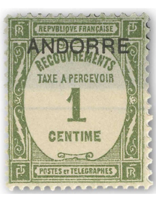 n° 9/15* - Timbre ANDORRE Taxe