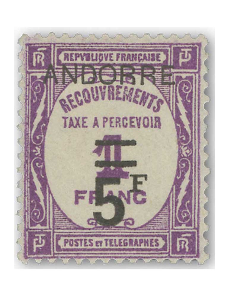 n° 9/15* - Timbre ANDORRE Taxe