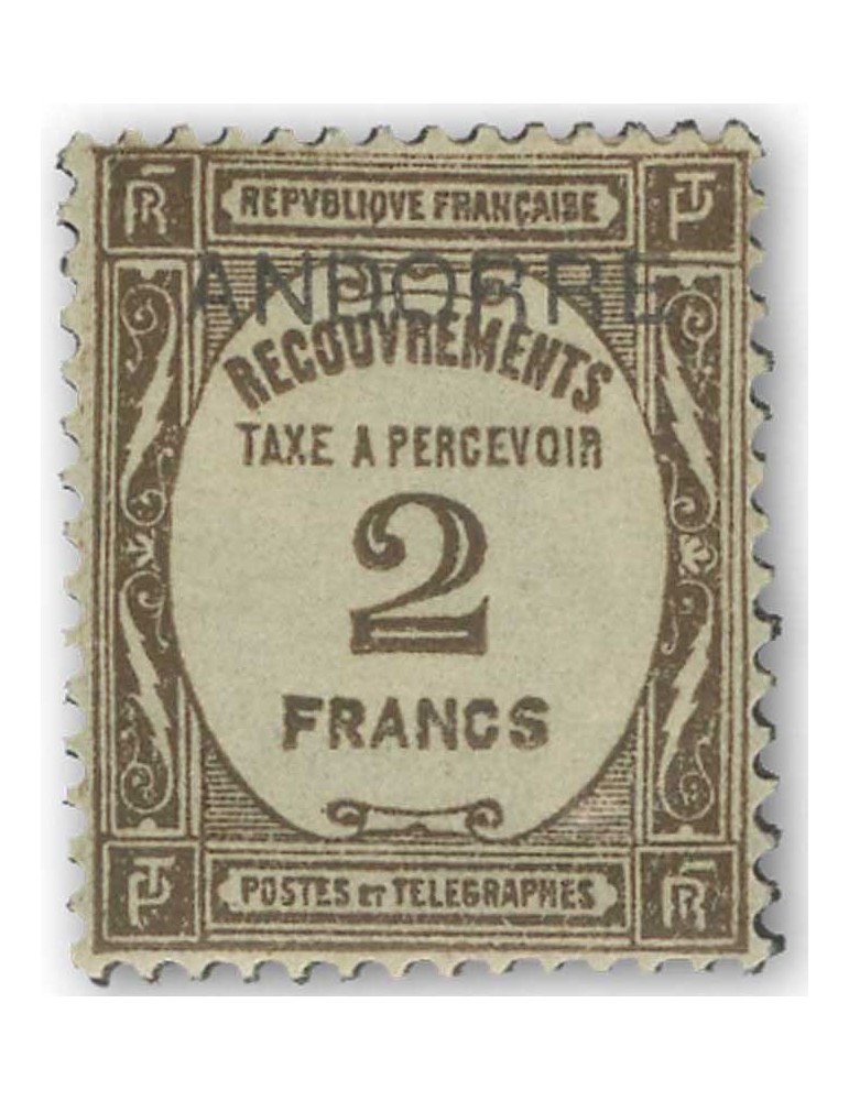 n° 9/15* - Timbre ANDORRE Taxe