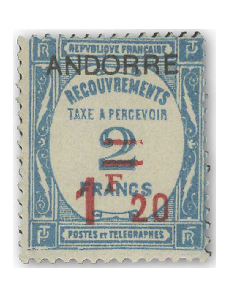 n° 9/15* - Timbre ANDORRE Taxe