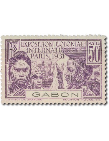 n° 121/124* - Timbre GABON Poste 2