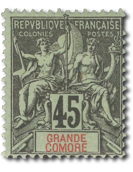 n° 14/19* - Timbre GRANDE COMORE Poste